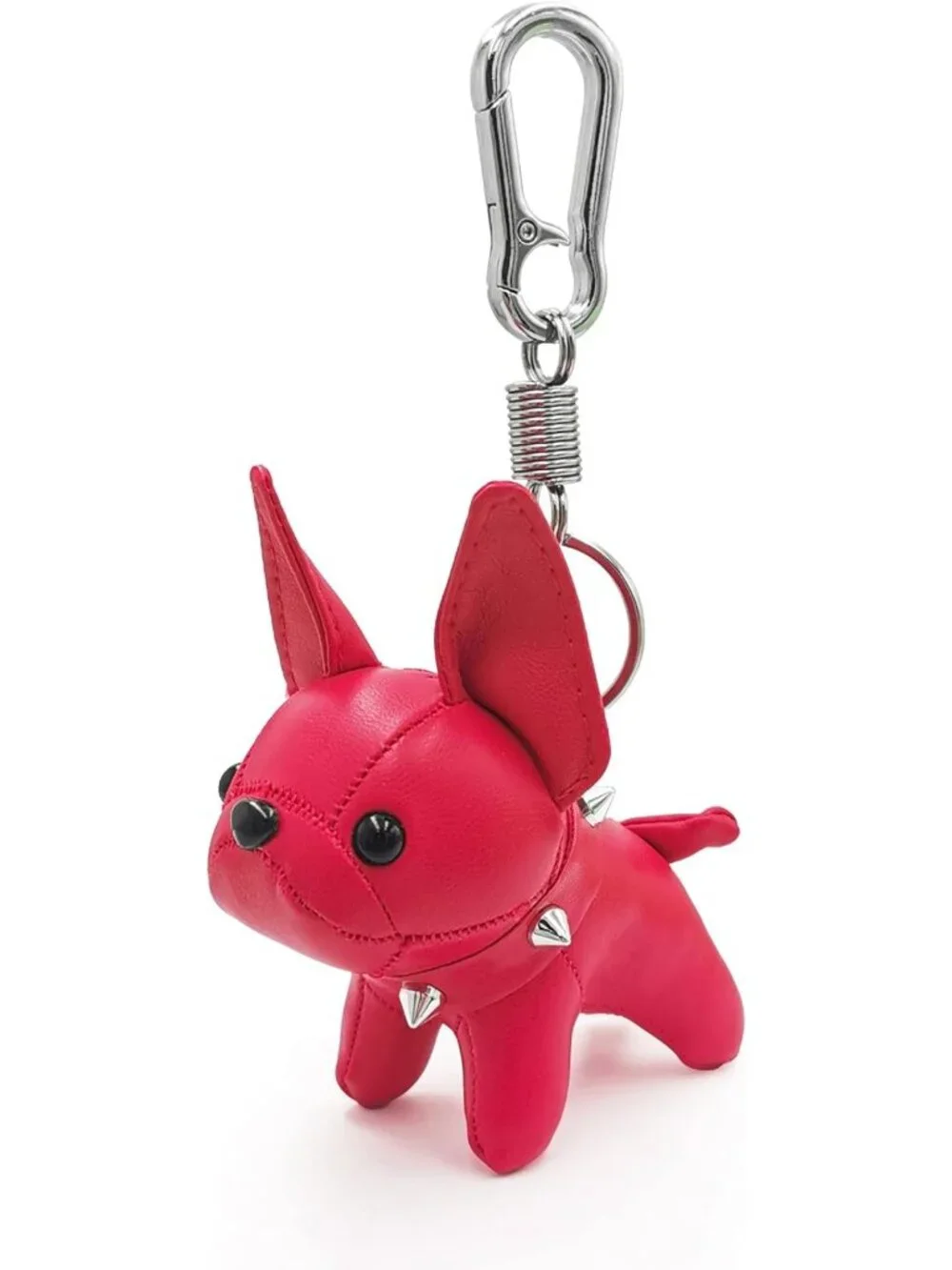 Adorable Leather Puppy Keychain, Handmade Bull Dog Accessory - Perfect Gift for